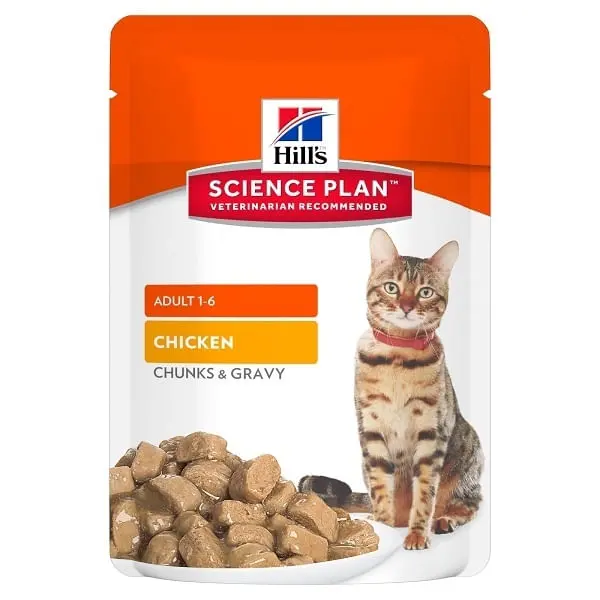 Hill's SP Feline Adult Bucatele de Carne in Sos cu Pui, Plic, 85 g