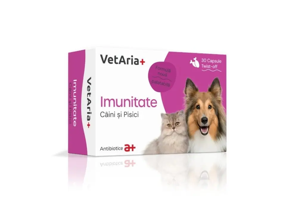 VetAria+ Imunitate Caini si Pisici 30 capsule Twist-off