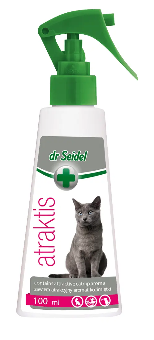 Dr. Seidel Atraktis Soluție atractantă pentru pisici: 100 ml, extract de Nepeta Cataria