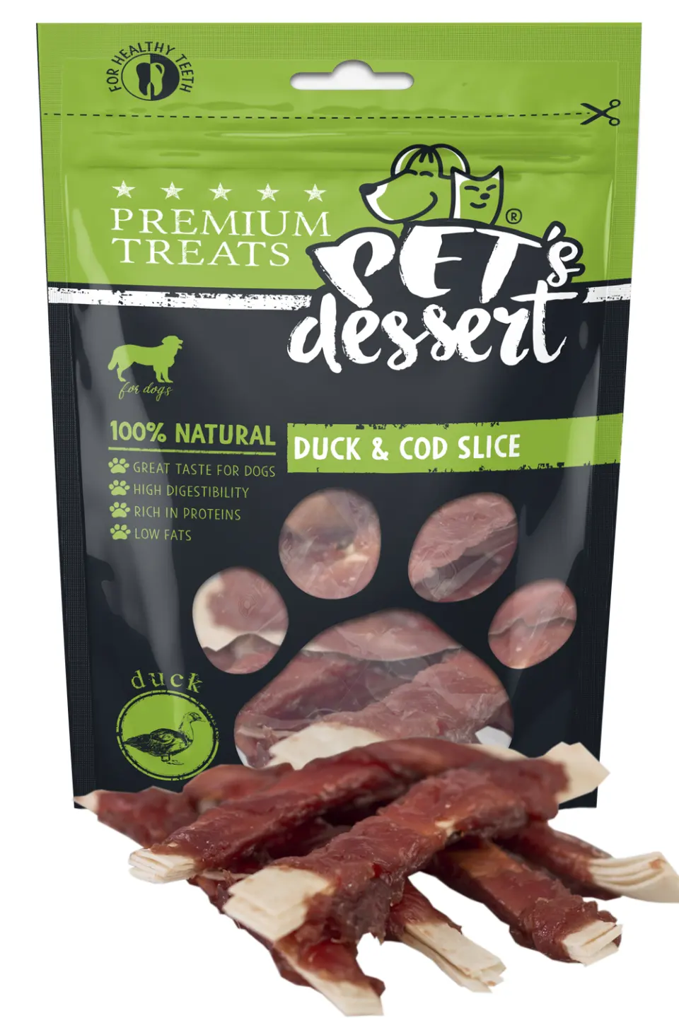 Pet s Desert Dog DuckCod Slice 80g LSD-12
