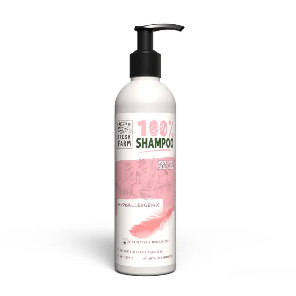 FRESH FARM Hypoalergenic, XS-XL, șampon câini, hipoalergenic, flacon, 250ml