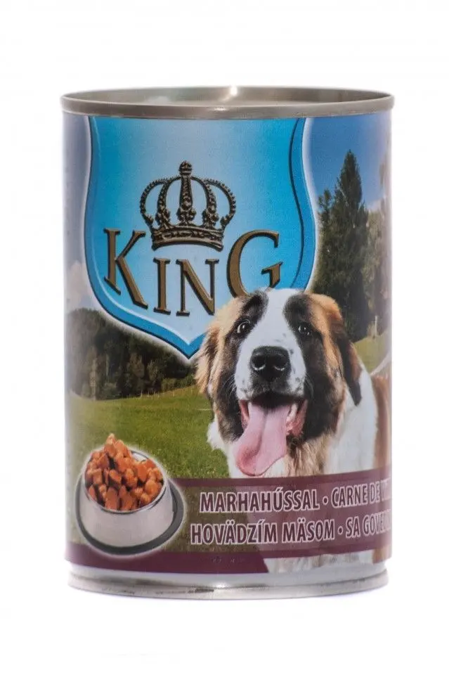 King Dog, conserva cu carne de vita, 415 g