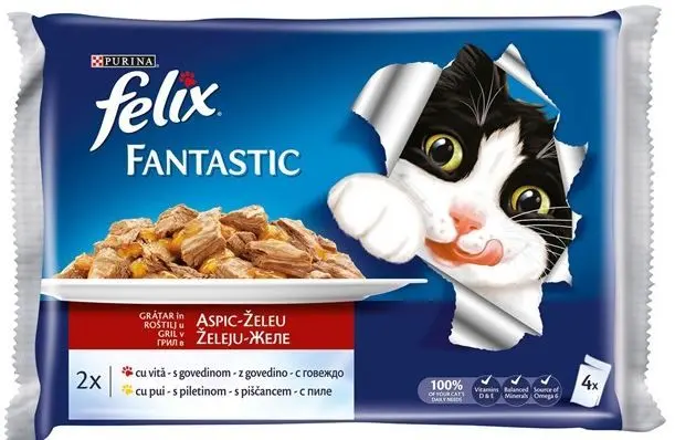 Felix Fantastic Plic Vita/Pui 4 x 100 g