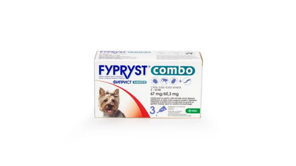 Solutie antiparazitara caini talie mica Fypryst Combo S (2-10 kg), 1 pipeta