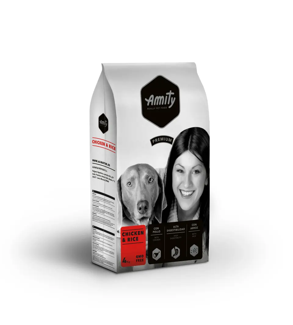 Hrana Uscata Caini, Amity Premium Pui si Orez, 4 kg
