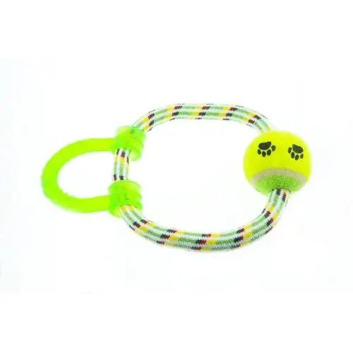 Jucarie pentru caini inel cu minge, Enjoy, 18 cm