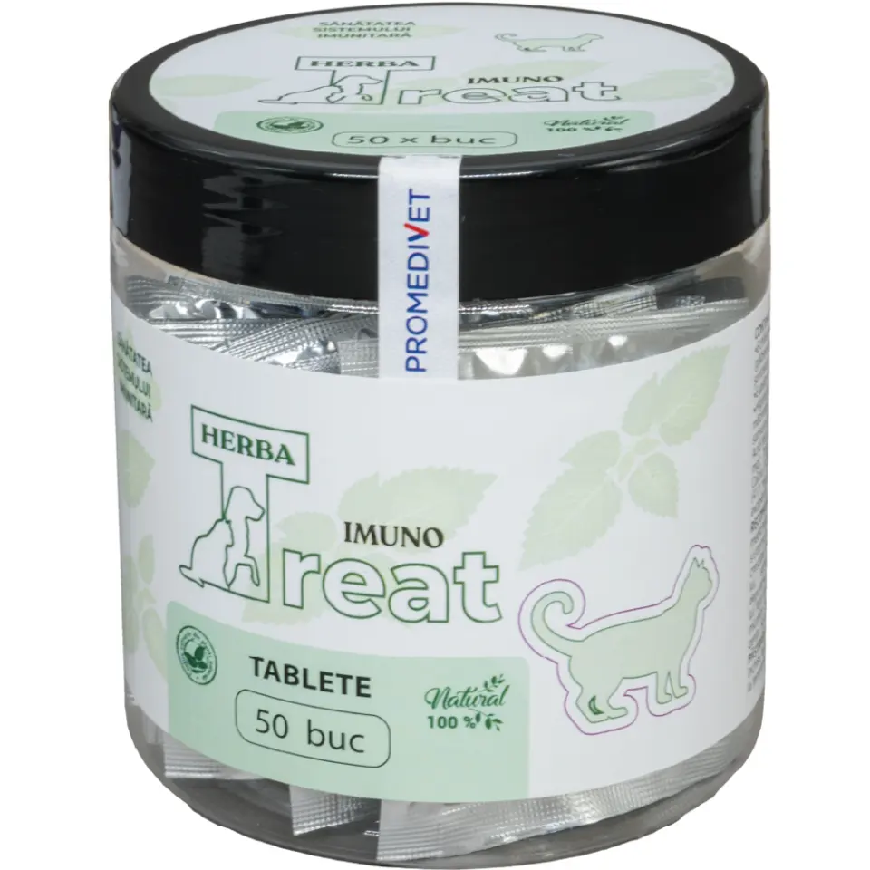 Herba-Treat tablete pisici imuno cutii 50 tbl*0.3gr
