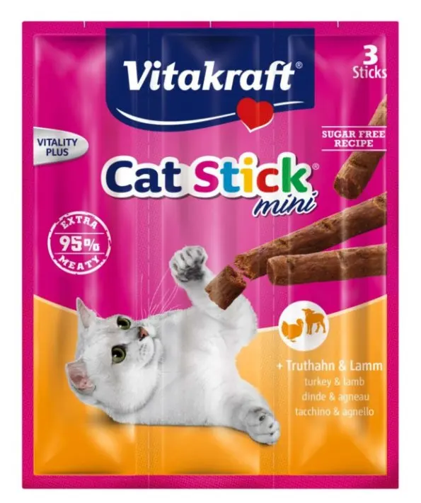 Vitakraft Baton Pisica Mini Curcan/Miel 3 Buc