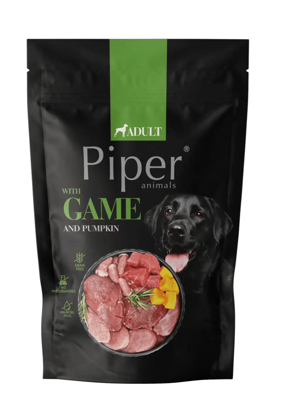 Hrana umeda pentru caini Piper Adult, Vanat si Dovleac, 500 g