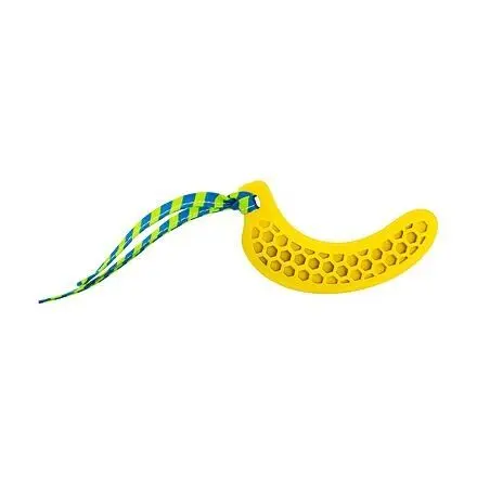 KidDog Jucarie Caini Juniori, HipHop, Banana Cauciuc, 12 cm, Galben