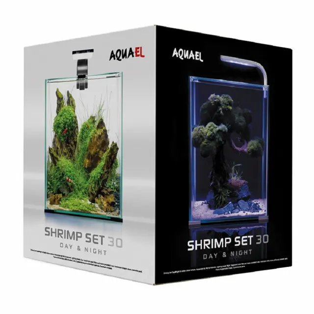 Aquael Acvariu Shrimp Smart Day & Night 20 L Alb