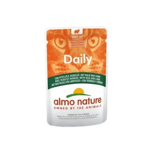 Hrana umeda pisici Almo Nature Daily Plic Vitel si Miel, 70 g