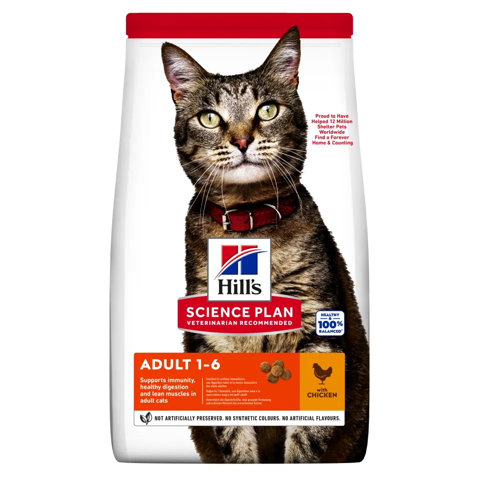 Hrana uscata pisici, Hill's Science Plan Feline Adult Chicken, 1.5 kg