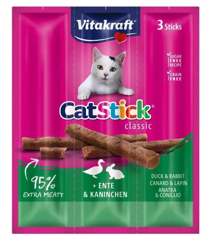 Vitakraft Baton Pisica Mini Iepure/Rata 3 Buc