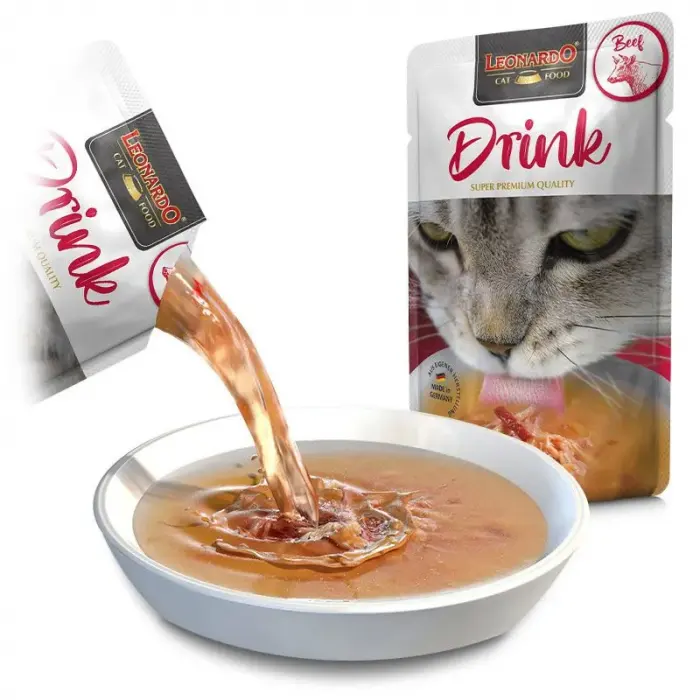 Hrana umeda pentru pisici Leonardo Drink cu vita 40 gr