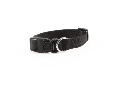 Zgarda caini, neagra, ecologica, reglabila, 40-60 cm x 2 cm