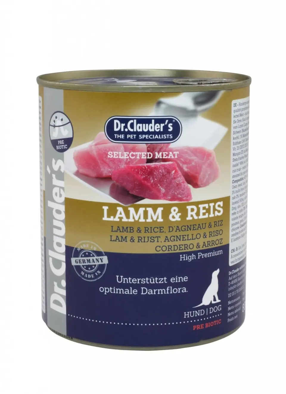 Dr. Clauder's Dog Selected Meat Miel & Orez, 800 g