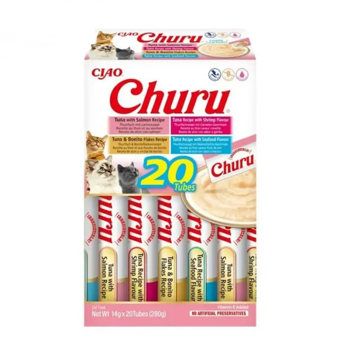 Recompense pentru pisici Churu cu fructe de mare 20 tubes