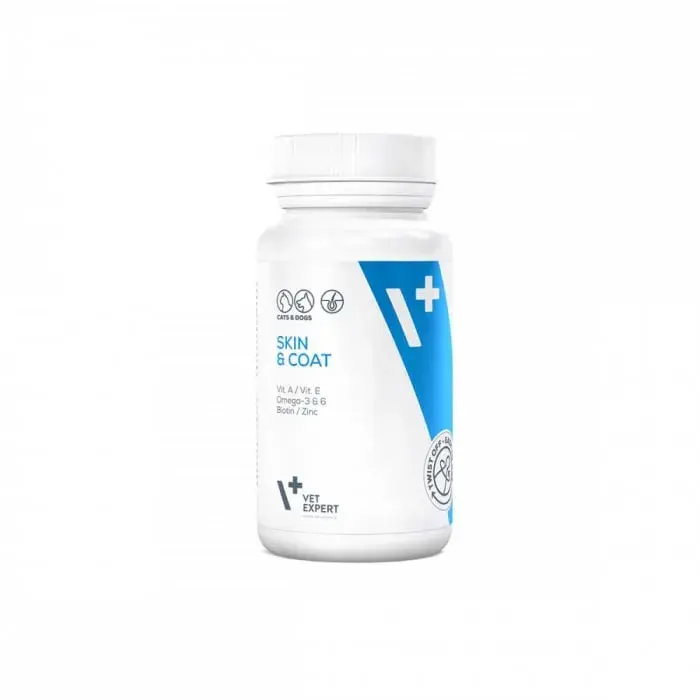 Supliment pentru caini pisici VetExpert Skin Coat 30 caps flacon