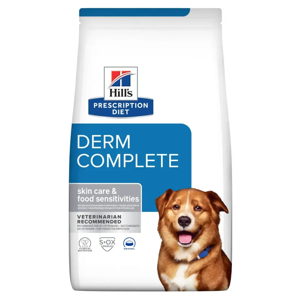 Hrana dietetica pentru caini Hill s PD Derm Complete Skin care 1,5 kg