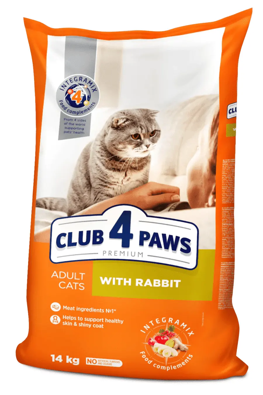 Hrana uscata pentru pisici adulte, CLUB 4 PAWS PREMIUM, iepure, 14 kg