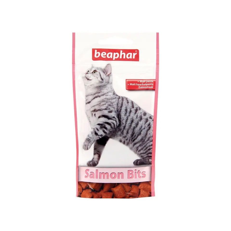 Recompense Pisici, Beaphar Snack Cat Pernute cu Somon, 35 g