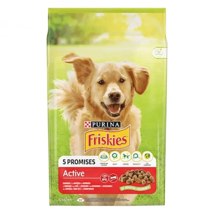 Hrana uscata pentru caini Friskies Active cu vita legume 10 kg