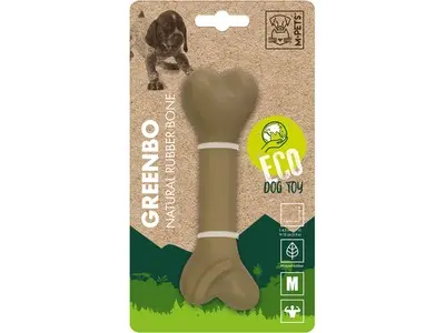 Os din cauciuc natural GREENBO M-PETS, M, 15 x 4.5 x 3.5 cm