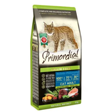 Primordial GF Holistic Cat Adult cu Somon si Ton, 2 kg