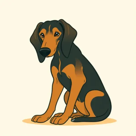 Desen Black and Tan Coonhound