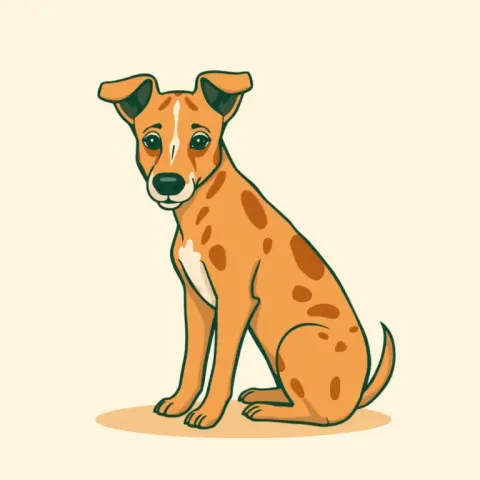 Desen Câine Australian de Cireadă cu Coadă Scurtă