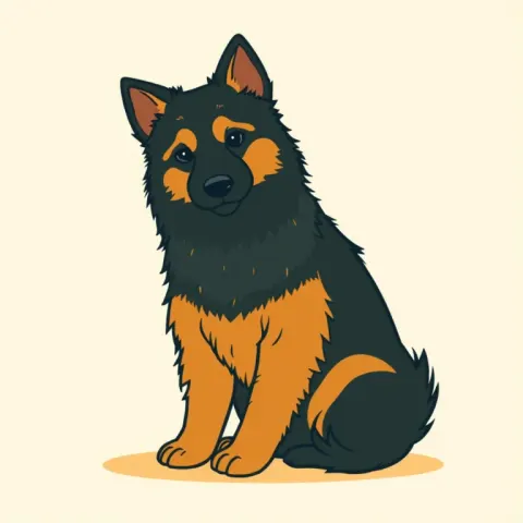 Desen Câine Finlandez de Laponia