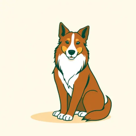Desen Collie cu Păr Scurt