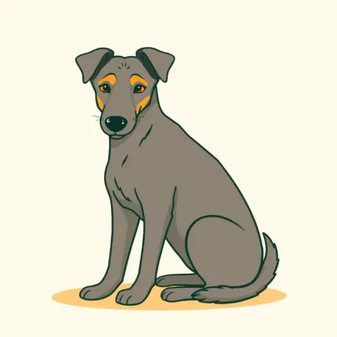 Desen Elkhound Norvegian Gri