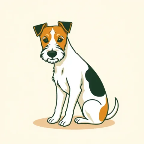 Desen Fox Terrier cu Păr Sârmos