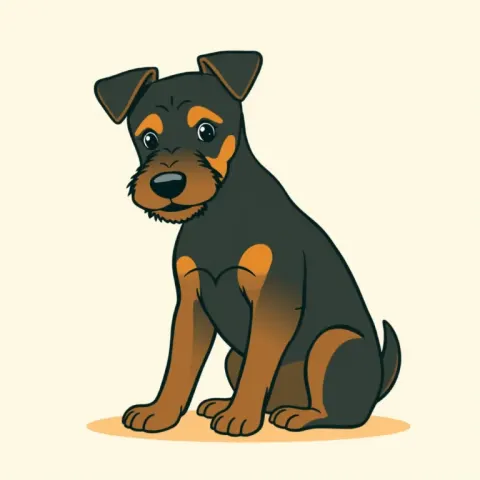 Desen Terrier German de Vânătoare
