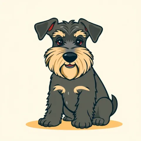 Desen Schnauzer Mediu
