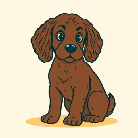 Desen Spaniel American de Apă