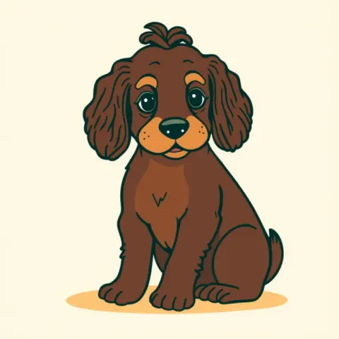 Desen Spaniel Irlandez de Apă