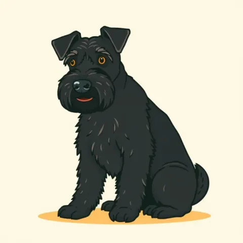 Desen Terrier Negru Rusesc