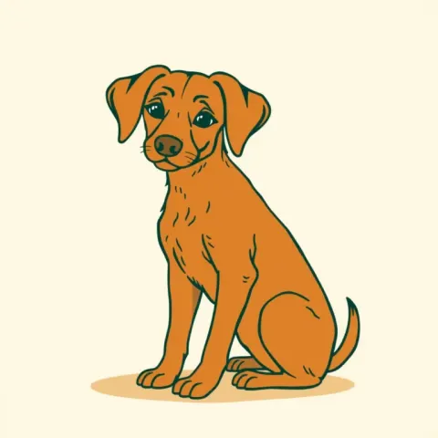 Desen Vizsla Maghiar cu Păr Sârmos