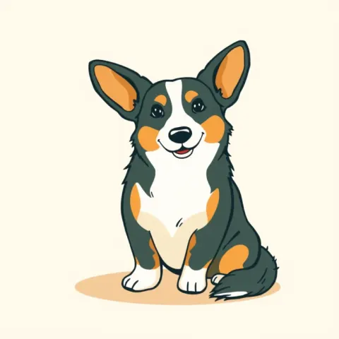 Desen Welsh Corgi Cardigan